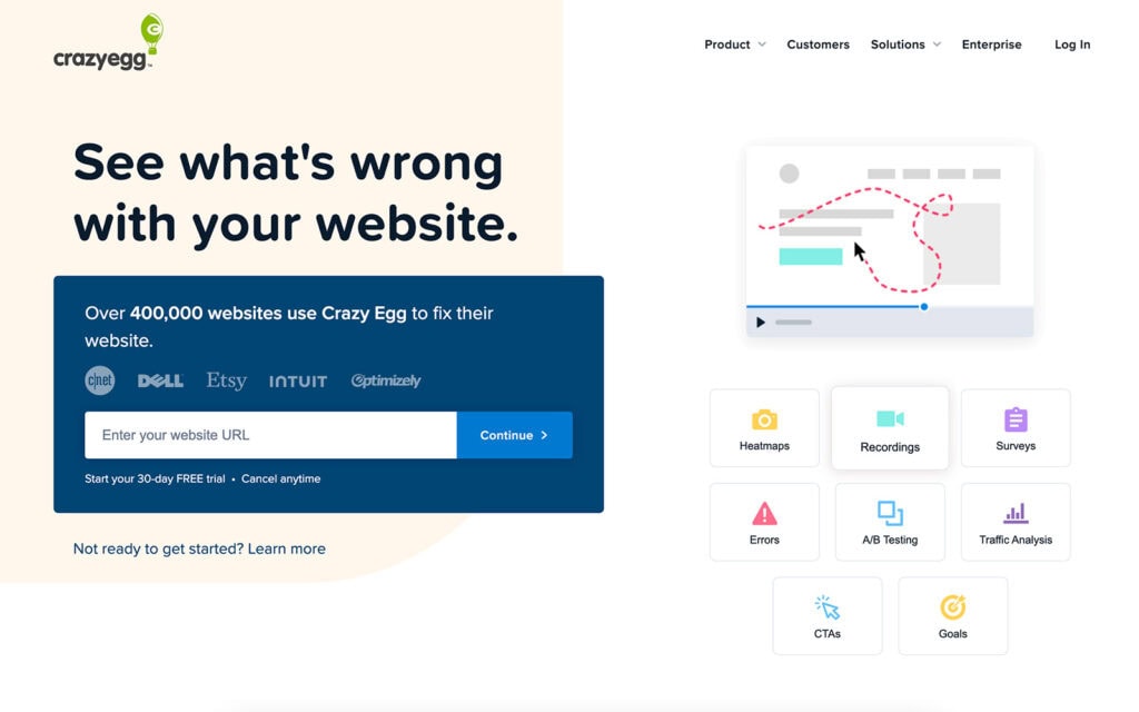 Crazy Egg Website Heat Mapping