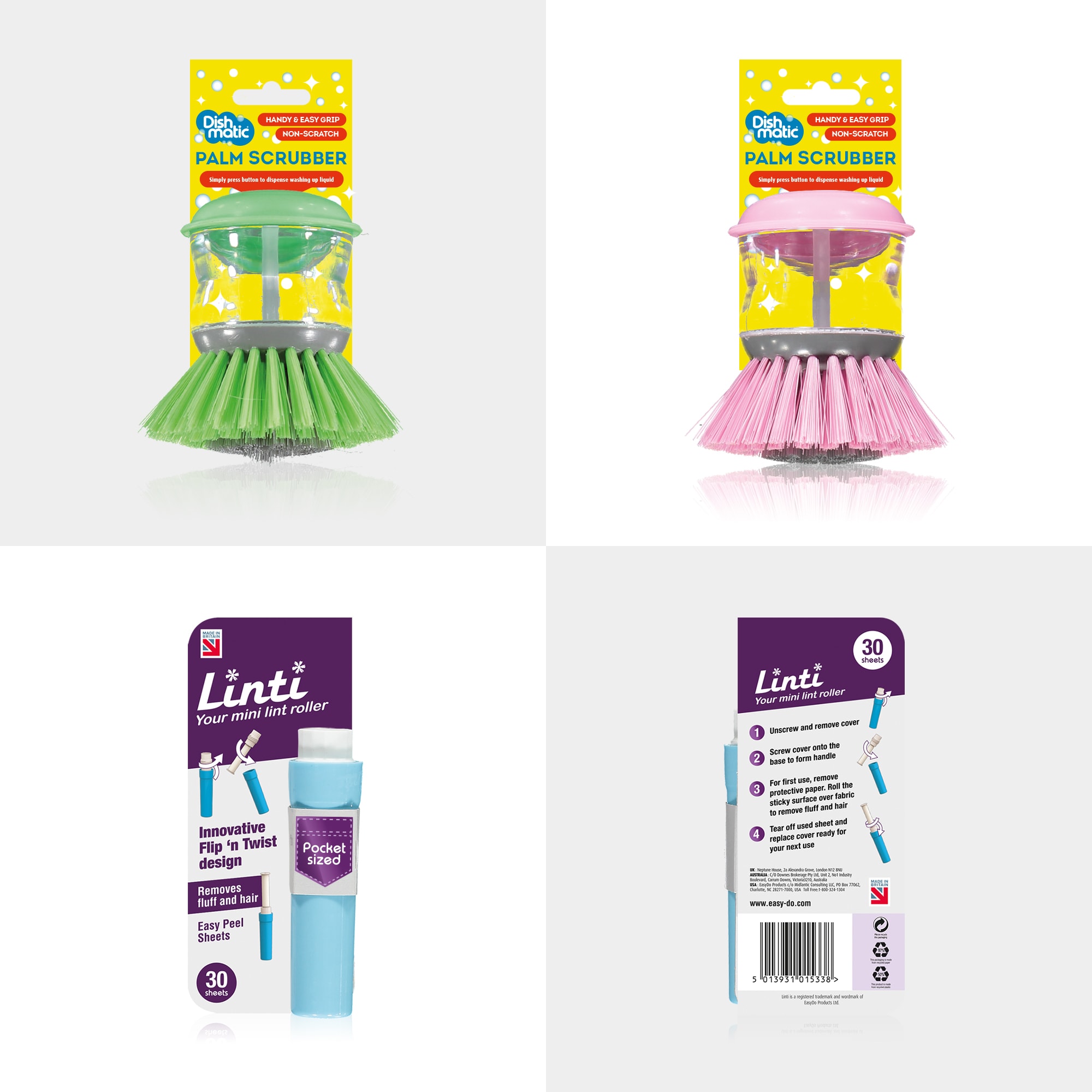 FMCG Packaging Design Palm Scrubber and Linti Packaging