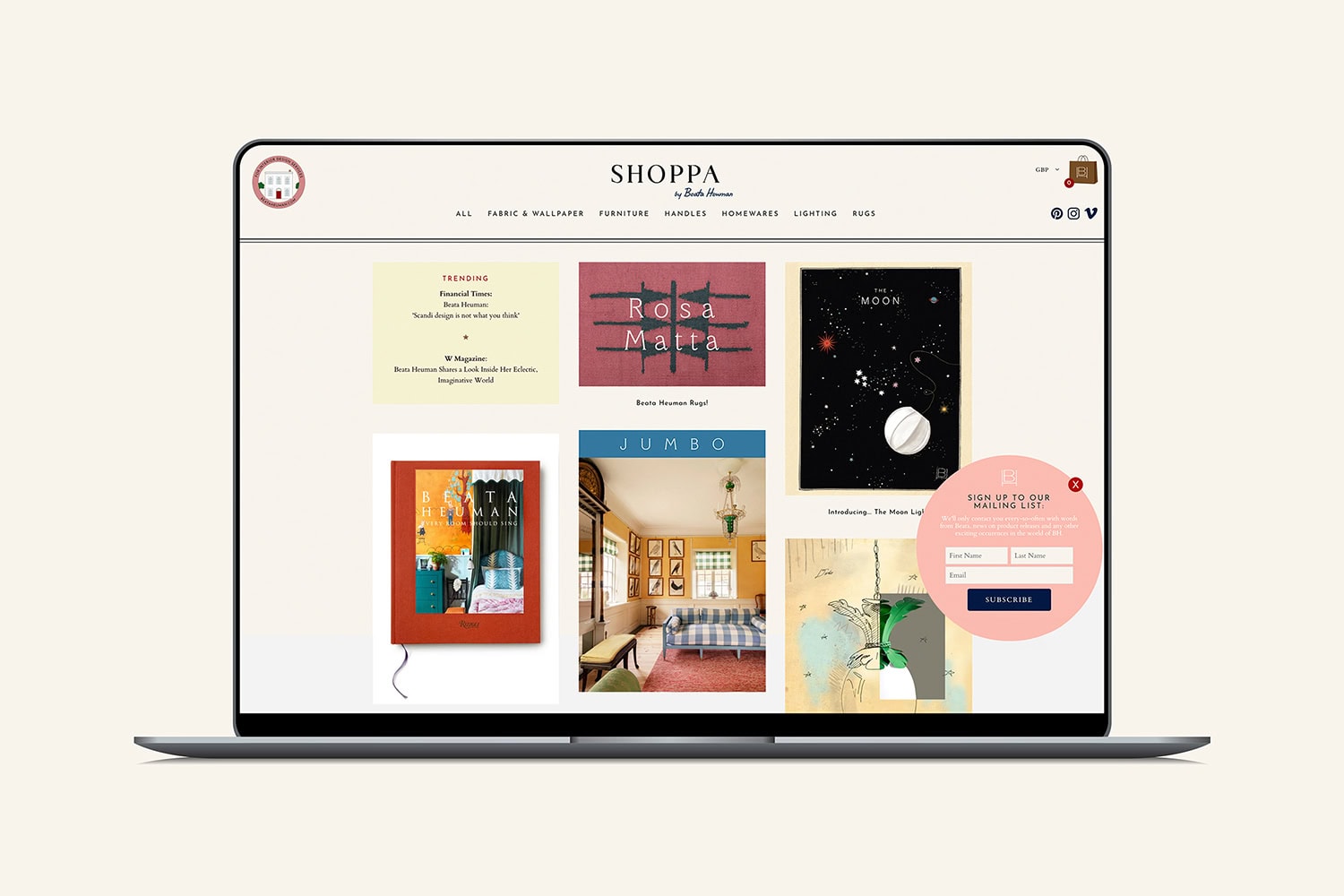 Shoppa Website Beata Heuman