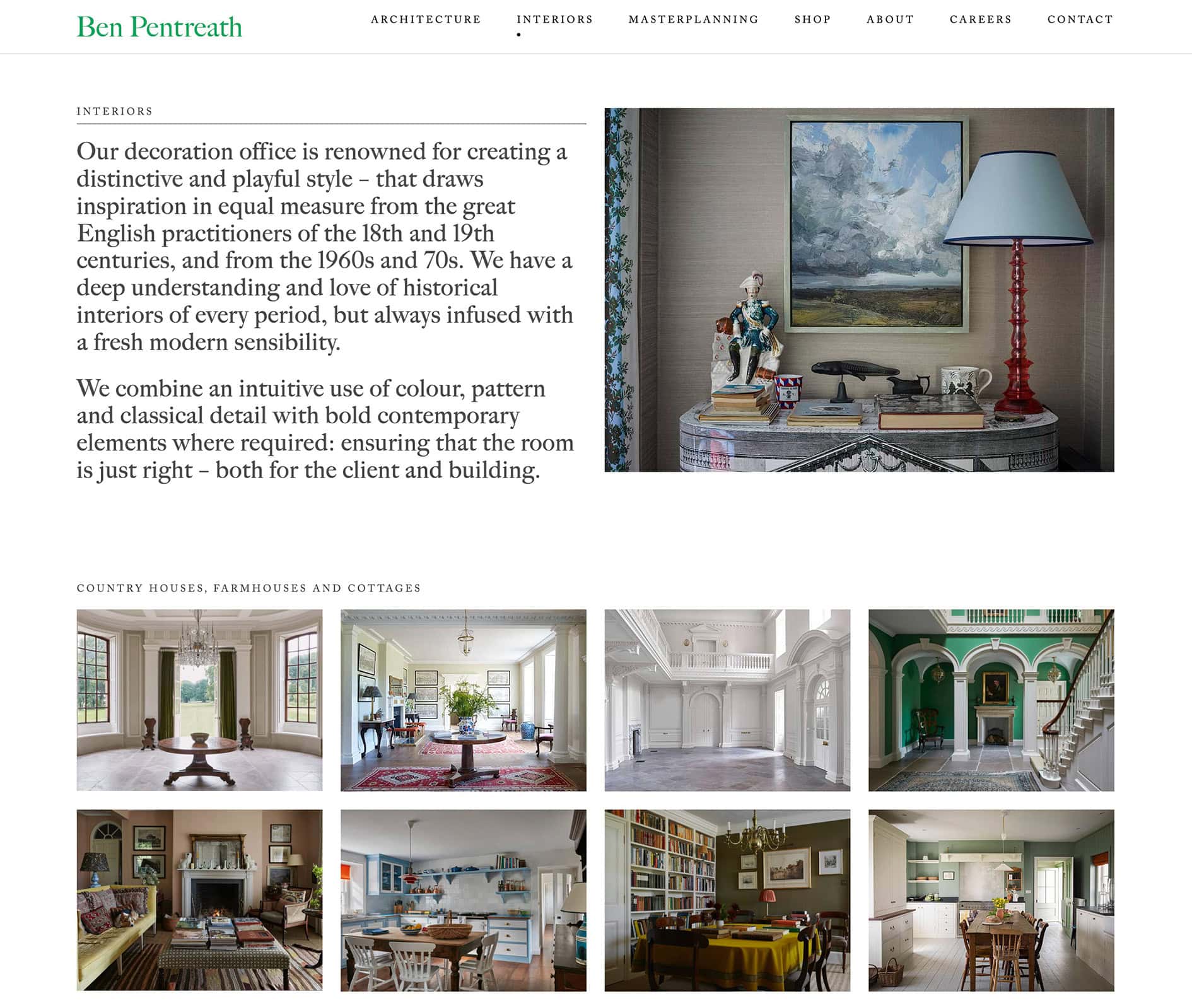 Ben Pentreath Interior Design Website