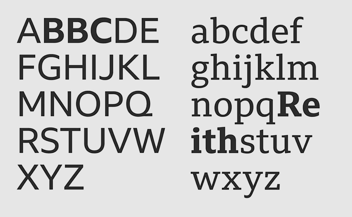 Custom font Reith BBC