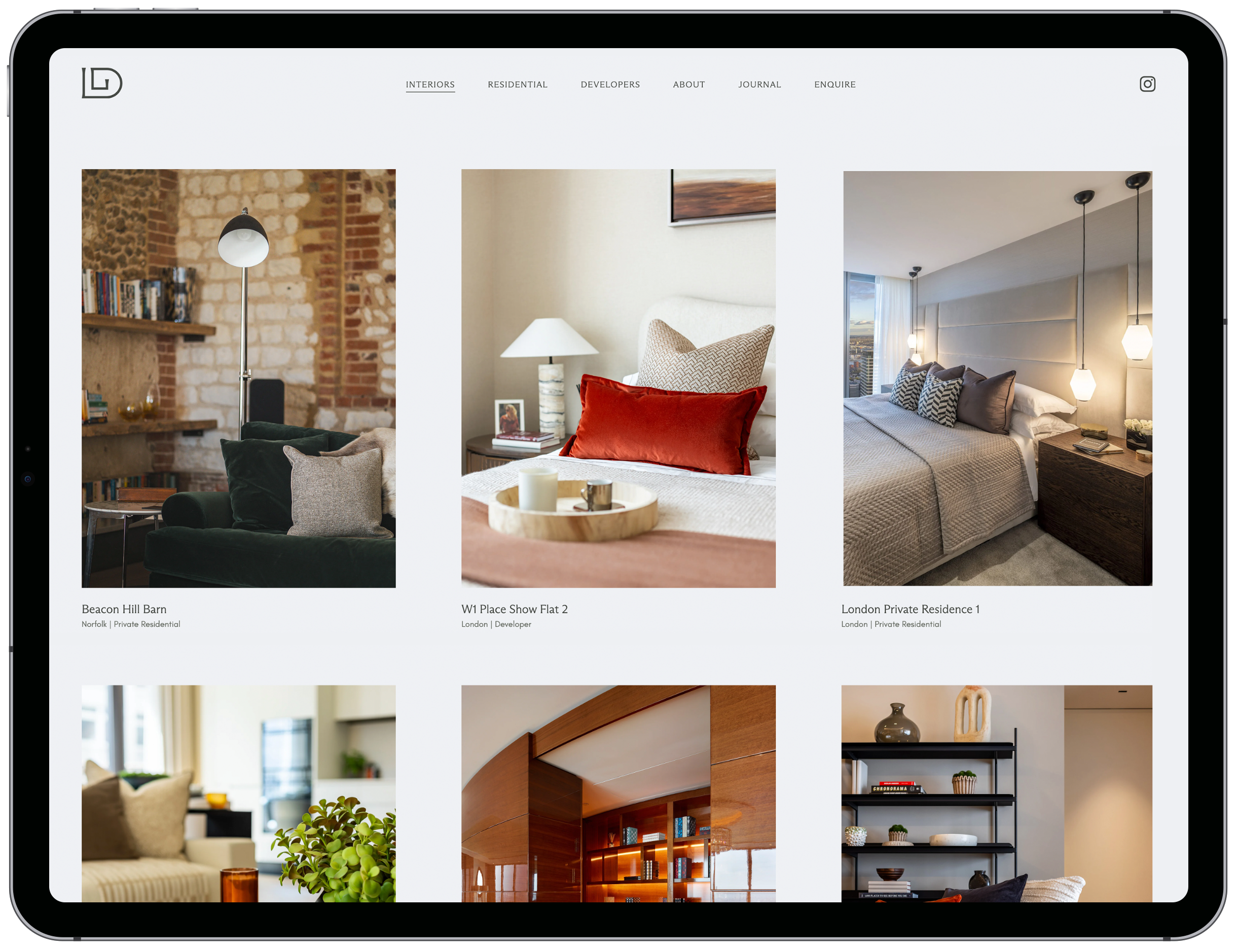 London Interior Designer Website